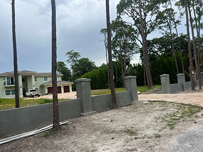 Repaired and painted stucco